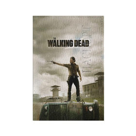 Обложка для паспорта матовая кожа с принтом The Walking Dead в городе Новоалтайск, натуральная матовая кожа | размер 19,3 х 13,7 см; прозрачные пластиковые крепления | Тематика изображения на принте: зомби