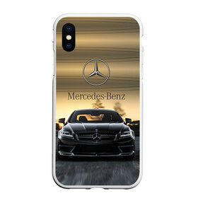 Чехол для iPhone XS Max матовый с принтом Mercedes в городе Новоалтайск, Силикон | Область печати: задняя сторона чехла, без боковых панелей | Тематика изображения на принте: amg | benz | mercedes | бенс | бенц | мерседес