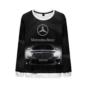 Мужской свитшот 3D с принтом Mercedes в городе Новоалтайск, 100% полиэстер с мягким внутренним слоем | круглый вырез горловины, мягкая резинка на манжетах и поясе, свободная посадка по фигуре | Тематика изображения на принте: amg | benz | mercedes | бенс | бенц | мерседес