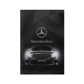 Обложка для паспорта матовая кожа с принтом Mercedes в городе Новоалтайск, натуральная матовая кожа | размер 19,3 х 13,7 см; прозрачные пластиковые крепления | Тематика изображения на принте: amg | benz | mercedes | бенс | бенц | мерседес