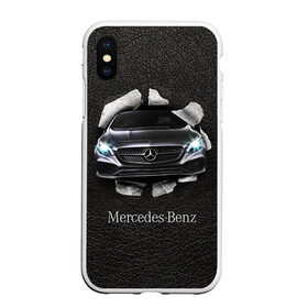 Чехол для iPhone XS Max матовый с принтом Mercedes в городе Новоалтайск, Силикон | Область печати: задняя сторона чехла, без боковых панелей | Тематика изображения на принте: amg | benz | mercedes | бенс | бенц | кожа | мерседес