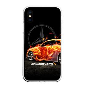 Чехол для iPhone XS Max матовый с принтом Mercedes в городе Новоалтайск, Силикон | Область печати: задняя сторона чехла, без боковых панелей | Тематика изображения на принте: amg | benz | mercedes | бенс | бенц | мерседес