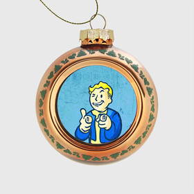Стеклянный ёлочный шар с принтом Fallout в городе Новоалтайск, Стекло | Диаметр: 80 мм | boy | fallout | vault | бункер | постапокалиптические | фалаут | фаллаут | фолаут | фоллаут