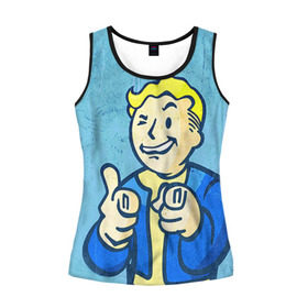 Женская майка 3D с принтом Fallout в городе Новоалтайск, 100% полиэстер | круглая горловина, прямой силуэт, длина до линии бедра | boy | fallout | vault | бункер | постапокалиптические | фалаут | фаллаут | фолаут | фоллаут