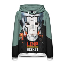 Мужская толстовка 3D с принтом Limp Bizkit в городе Новоалтайск, 100% полиэстер | двухслойный капюшон со шнурком для регулировки, мягкие манжеты на рукавах и по низу толстовки, спереди карман-кенгуру с мягким внутренним слоем. | bizkit | limp | limp bizkit | бизкит | лимп | лимп бизкит | лимпбизкит | рок