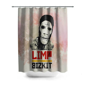Штора 3D для ванной с принтом Limp Bizkit в городе Новоалтайск, 100% полиэстер | плотность материала — 100 г/м2. Стандартный размер — 146 см х 180 см. По верхнему краю — пластиковые люверсы для креплений. В комплекте 10 пластиковых колец | bizkit | limp | limp bizkit | бизкит | лимп | лимп бизкит | лимпбизкит | рок