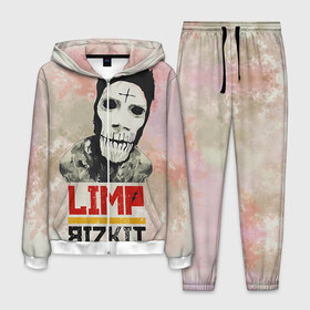 Мужской костюм 3D с принтом Limp Bizkit в городе Новоалтайск, 100% полиэстер | Манжеты и пояс оформлены тканевой резинкой, двухслойный капюшон со шнурком для регулировки, карманы спереди | bizkit | limp | limp bizkit | бизкит | лимп | лимп бизкит | лимпбизкит | рок