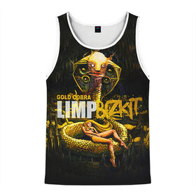 Мужская майка 3D с принтом Limp Bizkit в городе Новоалтайск, 100% полиэстер | круглая горловина, приталенный силуэт, длина до линии бедра. Пройма и горловина окантованы тонкой бейкой | bizkit | cobra | gold | limp | limp bizkit | бизкит | голд | кобра | лимп | лимп бизкит | лимпбизкит | рок