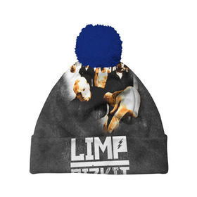 Шапка 3D c помпоном с принтом Limp Bizkit в городе Новоалтайск, 100% полиэстер | универсальный размер, печать по всей поверхности изделия | bizkit | cobra | gold | limp | limp bizkit | бизкит | голд | кобра | лимп | лимп бизкит | лимпбизкит | рок