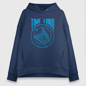 Женское худи Oversize хлопок с принтом Time Lord в городе Новоалтайск, френч-терри — 70% хлопок, 30% полиэстер. Мягкий теплый начес внутри —100% хлопок | боковые карманы, эластичные манжеты и нижняя кромка, капюшон на магнитной кнопке | doctor who | tardis | доктор кто | сериал | тардис