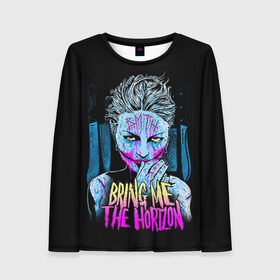 Женский лонгслив 3D с принтом Bring Me The Horizon в городе Новоалтайск, 100% полиэстер | длинные рукава, круглый вырез горловины, полуприлегающий силуэт | bmth | bring me the horizon | hardcore | rock | музыка | рок