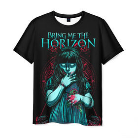 Мужская футболка 3D с принтом Bring Me The Horizon в городе Новоалтайск, 100% полиэфир | прямой крой, круглый вырез горловины, длина до линии бедер | bmth | bring me the horizon | hardcore | rock | музыка | рок