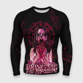 Мужской рашгард 3D с принтом Bring Me The Horizon   девушка зомби ест сердце в городе Новоалтайск,  |  | Тематика изображения на принте: bmth | bring me the horizon | hardcore | rock | музыка | рок