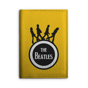 Обложка для автодокументов с принтом The Beatles в городе Новоалтайск, натуральная кожа |  размер 19,9*13 см; внутри 4 больших “конверта” для документов и один маленький отдел — туда идеально встанут права | beatles | rock | the beatles | битлз | битлс | битлы | рок