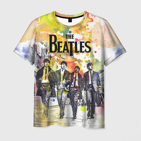Мужская футболка 3D с принтом The Beatles в городе Новоалтайск, 100% полиэфир | прямой крой, круглый вырез горловины, длина до линии бедер | beatles | rock | the beatles | битлз | битлс | битлы | рок