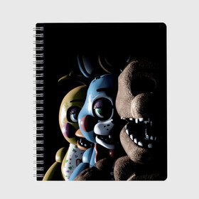 Тетрадь с принтом Five Nights At Freddys в городе Новоалтайск, 100% бумага | 48 листов, плотность листов — 60 г/м2, плотность картонной обложки — 250 г/м2. Листы скреплены сбоку удобной пружинной спиралью. Уголки страниц и обложки скругленные. Цвет линий — светло-серый
 | five nights at freddys | fnaf | freddy | игры | медведь | мишка | фнаф | фредди
