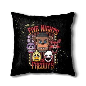 Подушка 3D с принтом Five Nights At Freddy`s в городе Новоалтайск, наволочка – 100% полиэстер, наполнитель – холлофайбер (легкий наполнитель, не вызывает аллергию). | состоит из подушки и наволочки. Наволочка на молнии, легко снимается для стирки | five nights at freddys | fnaf | freddy | игры | медведь | мишка | фнаф | фредди
