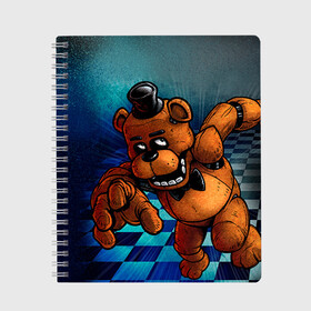 Тетрадь с принтом Five Nights At Freddys в городе Новоалтайск, 100% бумага | 48 листов, плотность листов — 60 г/м2, плотность картонной обложки — 250 г/м2. Листы скреплены сбоку удобной пружинной спиралью. Уголки страниц и обложки скругленные. Цвет линий — светло-серый
 | five nights at freddys | fnaf | freddy | игры | медведь | мишка | фнаф | фредди