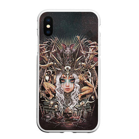 Чехол для iPhone XS Max матовый с принтом Королева мертвых в городе Новоалтайск, Силикон | Область печати: задняя сторона чехла, без боковых панелей | Тематика изображения на принте: арт | девушка | королева | королева мертвых | кристофер ловелл | мода | некромантия | стиль | фэнтези