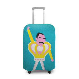 Чехол для чемодана 3D с принтом Freddie Mercury в городе Новоалтайск, 86% полиэфир, 14% спандекс | двустороннее нанесение принта, прорези для ручек и колес | freddie mercury | heavy metal | queen | rock | квин | куин | меркури | меркюри | рок | рок группа | фредди | фредди меркури | фредди меркьюри | фреди | фреди меркури | хэви метал