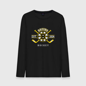 Мужской лонгслив хлопок с принтом Bruins в городе Новоалтайск, 100% хлопок |  | boston bruins | bruins | спорт | хоккей