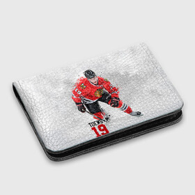 Картхолдер с принтом с принтом Джонатан Тэйвз в городе Новоалтайск, натуральная матовая кожа | размер 7,3 х 10 см; кардхолдер имеет 4 кармана для карт; | джонатан тэйвз | капитан | спорт | хоккей