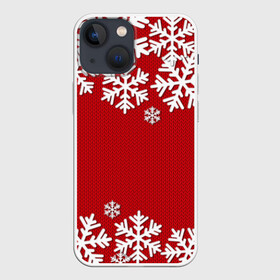 Чехол для iPhone 13 mini с принтом Снежинки в городе Новоалтайск,  |  | new year | snowflake | sweater | winter | зима | новый год | рождество | с новым годом | сhristmas | свитер | снежинка