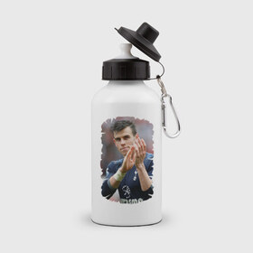 Бутылка спортивная с принтом Gareth Bale в городе Новоалтайск, металл | емкость — 500 мл, в комплекте две пластиковые крышки и карабин для крепления | gareth bale | бэйл гарет | реал мадрид | футбол