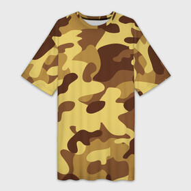 Платье-футболка 3D с принтом Пустынный камуфляж в городе Новоалтайск,  |  | camo | camouflage | military | камо