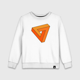 Детский свитшот хлопок с принтом Triangle Color в городе Новоалтайск, 100% хлопок | круглый вырез горловины, эластичные манжеты, пояс и воротник | 