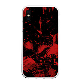 Чехол для iPhone XS Max матовый Текстуры: в городе Новоалтайск, Силикон | Область печати: задняя сторона чехла, без боковых панелей | кровь | размыв | текстуры пятна | черный