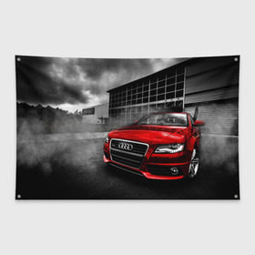 Флаг-баннер с принтом Audi в городе Новоалтайск, 100% полиэстер | размер 67 х 109 см, плотность ткани — 95 г/м2; по краям флага есть четыре люверса для крепления | audi | ауди