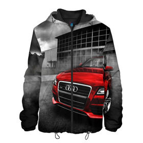 Мужская куртка 3D с принтом Audi в городе Новоалтайск, ткань верха — 100% полиэстер, подклад — флис | прямой крой, подол и капюшон оформлены резинкой с фиксаторами, два кармана без застежек по бокам, один большой потайной карман на груди. Карман на груди застегивается на липучку | Тематика изображения на принте: audi | ауди
