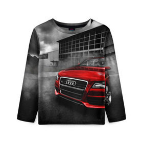 Детский лонгслив 3D с принтом Audi в городе Новоалтайск, 100% полиэстер | длинные рукава, круглый вырез горловины, полуприлегающий силуэт
 | audi | ауди