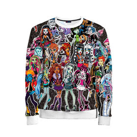 Детский свитшот 3D с принтом Monster High в городе Новоалтайск, 100% полиэстер | свободная посадка, прямой крой, мягкая тканевая резинка на рукавах и понизу свитшота | монстер хай