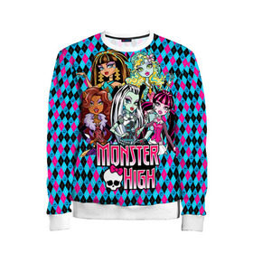 Детский свитшот 3D с принтом Monster High в городе Новоалтайск, 100% полиэстер | свободная посадка, прямой крой, мягкая тканевая резинка на рукавах и понизу свитшота | монстер хай