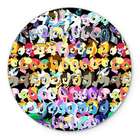 Коврик круглый с принтом My Little Pony в городе Новоалтайск, резина и полиэстер | круглая форма, изображение наносится на всю лицевую часть | friendship is magic | mlp | my little pony | pinky pie | pony | swag | дружба | литл пони | мой маленький пони | пони | поняши | поняшки | сваг | свэг | чудо