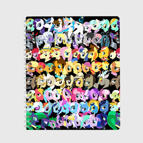 Тетрадь с принтом My Little Pony в городе Новоалтайск, 100% бумага | 48 листов, плотность листов — 60 г/м2, плотность картонной обложки — 250 г/м2. Листы скреплены сбоку удобной пружинной спиралью. Уголки страниц и обложки скругленные. Цвет линий — светло-серый
 | friendship is magic | mlp | my little pony | pinky pie | pony | swag | дружба | литл пони | мой маленький пони | пони | поняши | поняшки | сваг | свэг | чудо