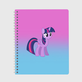 Тетрадь с принтом My Little Pony в городе Новоалтайск, 100% бумага | 48 листов, плотность листов — 60 г/м2, плотность картонной обложки — 250 г/м2. Листы скреплены сбоку удобной пружинной спиралью. Уголки страниц и обложки скругленные. Цвет линий — светло-серый
 | friendship is magic | mlp | my little pony | pinky pie | pony | swag | дружба | литл пони | мой маленький пони | пони | поняши | поняшки | сваг | свэг | чудо