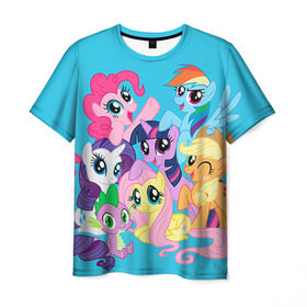 Мужская футболка 3D с принтом My Little Pony в городе Новоалтайск, 100% полиэфир | прямой крой, круглый вырез горловины, длина до линии бедер | friendship is magic | mlp | my little pony | pinky pie | pony | swag | дружба | литл пони | мой маленький пони | пони | поняши | поняшки | сваг | свэг | чудо