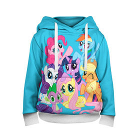 Детская толстовка 3D с принтом My Little Pony в городе Новоалтайск, 100% полиэстер | двухслойный капюшон со шнурком для регулировки, мягкие манжеты на рукавах и по низу толстовки, спереди карман-кенгуру с мягким внутренним слоем | friendship is magic | mlp | my little pony | pinky pie | pony | swag | дружба | литл пони | мой маленький пони | пони | поняши | поняшки | сваг | свэг | чудо