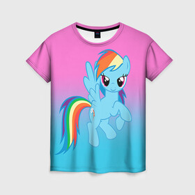 Женская футболка 3D с принтом My Little Pony в городе Новоалтайск, 100% полиэфир ( синтетическое хлопкоподобное полотно) | прямой крой, круглый вырез горловины, длина до линии бедер | Тематика изображения на принте: friendship is magic | mlp | my little pony | pinky pie | pony | swag | дружба | литл пони | мой маленький пони | пони | поняши | поняшки | сваг | свэг | чудо