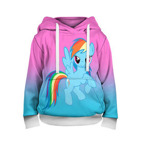Детская толстовка 3D с принтом My Little Pony в городе Новоалтайск, 100% полиэстер | двухслойный капюшон со шнурком для регулировки, мягкие манжеты на рукавах и по низу толстовки, спереди карман-кенгуру с мягким внутренним слоем | friendship is magic | mlp | my little pony | pinky pie | pony | swag | дружба | литл пони | мой маленький пони | пони | поняши | поняшки | сваг | свэг | чудо