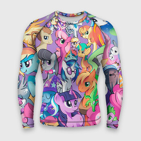 Мужской рашгард 3D с принтом My Little Pony в городе Новоалтайск,  |  | friendship is magic | mlp | my little pony | pinky pie | pony | swag | дружба | литл пони | мой маленький пони | пони | поняши | поняшки | сваг | свэг | чудо