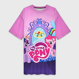 Платье-футболка 3D с принтом My Little Pony в городе Новоалтайск,  |  | Тематика изображения на принте: friendship is magic | mlp | my little pony | pinky pie | pony | swag | дружба | литл пони | мой маленький пони | пони | поняши | поняшки | сваг | свэг | чудо
