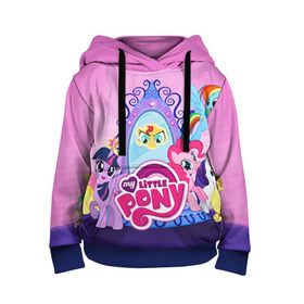 Детская толстовка 3D с принтом My Little Pony в городе Новоалтайск, 100% полиэстер | двухслойный капюшон со шнурком для регулировки, мягкие манжеты на рукавах и по низу толстовки, спереди карман-кенгуру с мягким внутренним слоем | friendship is magic | mlp | my little pony | pinky pie | pony | swag | дружба | литл пони | мой маленький пони | пони | поняши | поняшки | сваг | свэг | чудо