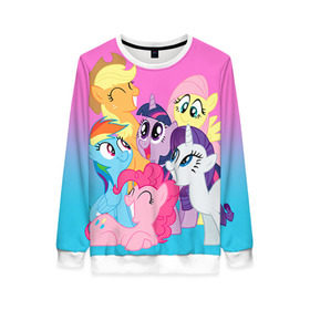 Женский свитшот 3D с принтом My Little Pony в городе Новоалтайск, 100% полиэстер с мягким внутренним слоем | круглый вырез горловины, мягкая резинка на манжетах и поясе, свободная посадка по фигуре | friendship is magic | mlp | my little pony | pinky pie | pony | swag | дружба | литл пони | мой маленький пони | мультик | мультики | мультфильм | мультфильмы | пони | поняши | поняшки | сваг | свэг | чудо