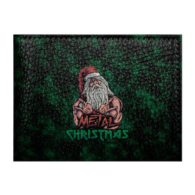 Обложка для студенческого билета с принтом Metal christmas в городе Новоалтайск, натуральная кожа | Размер: 11*8 см; Печать на всей внешней стороне | happy new year | metal christmas | new year | santa | santa claus | дед мороз | метал | новый год | с новым годом | санта клаус