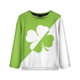 Детский лонгслив 3D с принтом Lucky Clover в городе Новоалтайск, 100% полиэстер | длинные рукава, круглый вырез горловины, полуприлегающий силуэт
 | 2016 | lucky clover | новый | популярные | прикольный