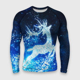 Мужской рашгард 3D с принтом Новогодний олень в городе Новоалтайск,  |  | christmas | deer | год | рождество